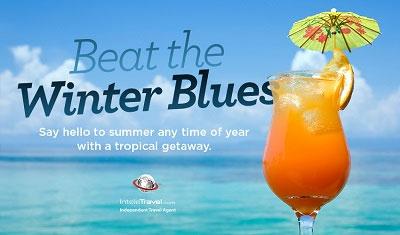Beat the Winter Blues Travel Services graphic